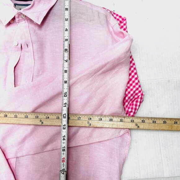 Men Shirts Button: VINEYARD VINES Pink White Check Med +Penguine Pink Lg (79) - Picture 13 of 13